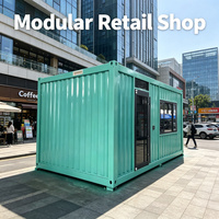 Structure Modulaire en Acier Léger Préfabriquée, Cadre en Acier Peint au Four pour Magasin Éphémère, Activité Commerciale