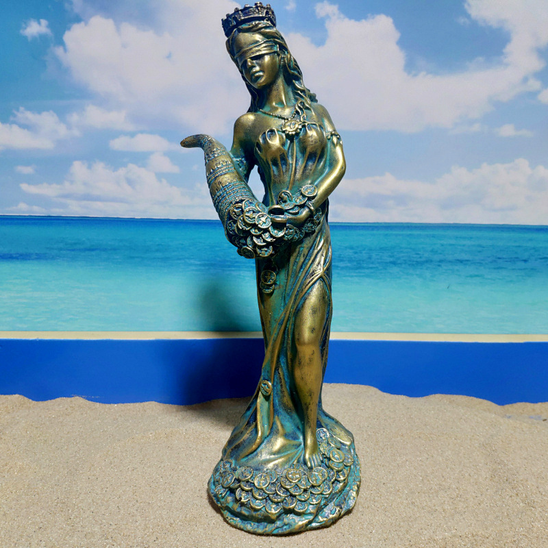 2023目隠しフォルトゥーナ像-古代ギリシャローマの幸運の女神コールド