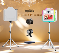 Photobooth portable en forme d'appareil photo 15,6 pouces, trépied inclus, montage rapide sans outil, léger, écran tactile, idéal pour les fêtes - Vente Flash