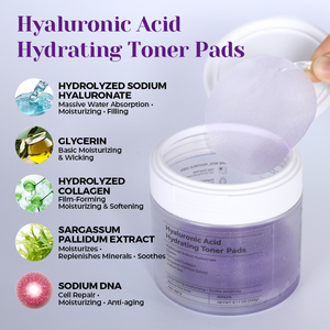 Tampons de <span class=keywords><strong>coton</strong></span> hydratants personnalisés à l'acide hyaluronique et à l'ADN de sodium, tampons tonifiants hydratants au gel d'algues sargasses - Product Image 4