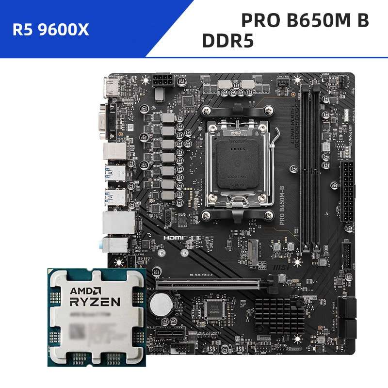 Ryzen 5 9600X + MSI PRO B650M-B D5