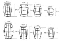Fût à bière miniature en bois personnalisable de 5 L pour la décoration de la maison ou de l'entreprise