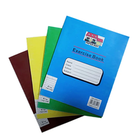 Cahier d'exercices scolaire personnalisé avec couverture bleue, 40 feuilles, lignes simples