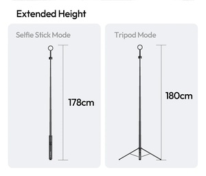 Trépied portable Ulanzi SK-21 <span class=keywords><strong>à</strong></span> ouverture magnétique automatique, <span class=keywords><strong>perche</strong></span> <span class=keywords><strong>à</strong></span> 8 sections, extension de 1,8 m, support de <span class=keywords><strong>selfie</strong></span> pour vlog - Product Image 2