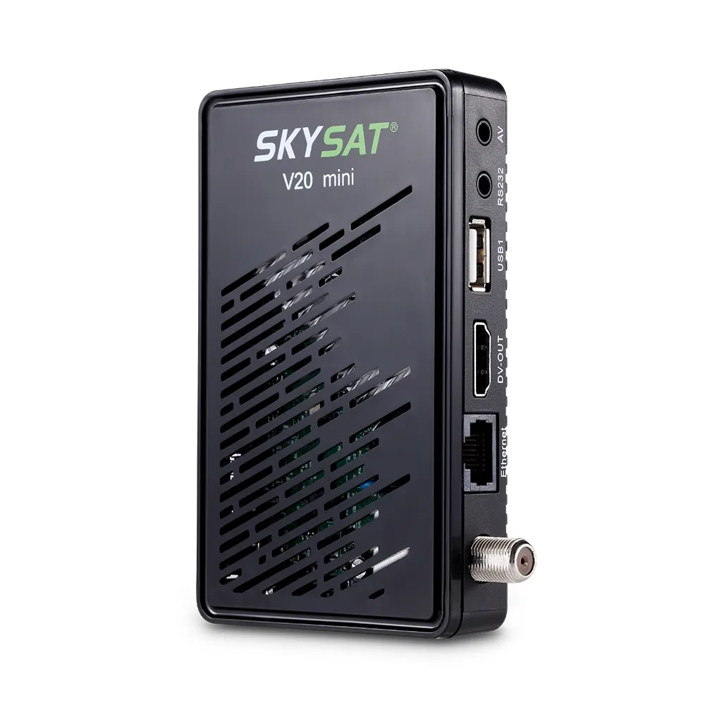 SKYSAT V20 mini DVB-S2 + H.265 + ACM + Auto Powevu m3u Digital Satellite TV Receiver