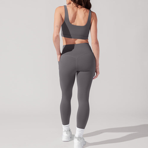 Leggings Deportivos para <span class=keywords><strong>Mujer</strong></span>, de Cintura Alta, con Bolsillos, Acanalados, Transpirables, para Entrenamiento - Product Image 3