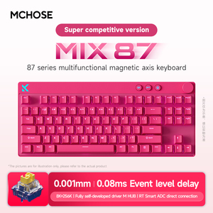MCHOSE Mix87 Magnetic Axis Gaming <b>Keyboard</b> With RGB Lighting Customizable 87 Keys Offers Compact Design for Efficient Typing. RG - Product Image 5