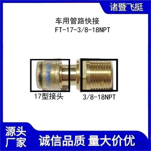 Airship 901 50 051 Brass <b>Quick</b> <b>Connector</b> 17mm Threaded For Heavy Duty Truck Piping - Product Image 5