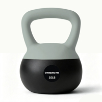 Kettlebell souple remplie de sable, résistante aux chocs, antidérapante, avec poignée ergonomique, silencieuse pour l'entraînement à domicile