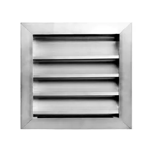 Aluminum Outdoor Weather Proof Louvers With Screen Mesh Air Vent Aluminum Air Grilles