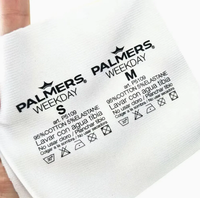 Étiquette personnalisée avec logo imprimé pour le soin du cou, étiquette DTF à transfert thermique, étiquette de marque thermocollante pour vêtements
