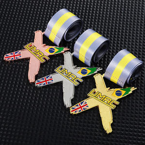 Medallas deportivas de premio Custom 2d Esmalte Aleación de zinc Medalla de metal Logo Oro Plata Cobre Brasil Reino Unido Taekwondo Medallas - Product Image 6