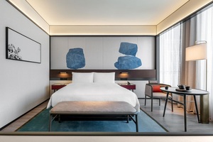 Juego de muebles de dormitorio de hotel de cinco estrellas moderno de Shanghai, chapa de madera de Fresno, madera maciza ecológica para apartamento de Villa de hotel de lujo - Product Image 6