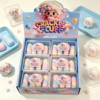 Balles en pâte à modeler colorées en caoutchouc, best-seller, motifs bonbons de coton, chocolat, arc-en-ciel, donuts, macarons, croquants et amusants, 12 couleurs