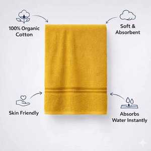 Serviette de bain de luxe à séchage rapide 100% coton, extra absorbante, douce et durable, pour hôtels, spas, centres de bien-être, gymnases et usage domestique - Product Image 1