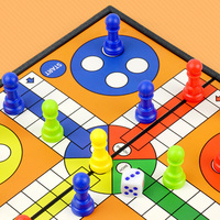 Jeu d'intérieur de haute qualité Portable voyage plateau pliant LUDO jeu de société ensemble éducatif enfants jeu d'échecs pour cadeau