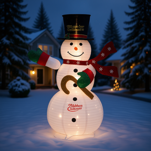 Mibboca Christmas 4ft Lighted Pop-<b>Up</b> <b>Snowman</b> Outdoor Yard Decoration With 100 LED <b>Lights</b> Holiday Inflatable Decor - Product Image 2