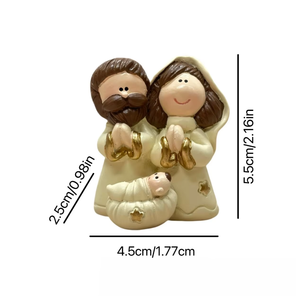 Statuine Religiose in Resina in Miniatura, Set Natività di Natale, Gesù Bambino, Angelo Dipinto a Mano, <span class=keywords><strong>Accessori</strong></span> Fai-da-Te Ecologici <span class=keywords><strong>per</strong></span> Scenografie - Product Image 6