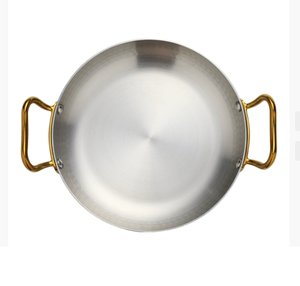 DFP02 Assiette à steak ovale classique de luxe en argent et or rose, à double poignée, en acier inoxydable triple couche, pour hôtel - Product Image 3