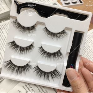 Kit de <span class=keywords><strong>cils</strong></span> magnétiques et d'eye-liner en gros, 3 paires réutilisables, aspect naturel, <span class=keywords><strong>cils</strong></span> 3D, application facile, OEM ODM, marque privée - Product Image 5