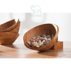 Cuenco de bambú ecológico, ensaladera de madera multiusos, cuenco de madera con logotipo personalizado del fabricante - Product Image 2
