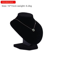 Présentoir à Colliers en Velours Tendance, Mannequin Buste Élégant en Cuir pour Présentation de Bijoux, Organisateur de Rangement pour Colliers