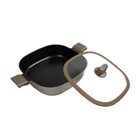 Casserole carrée en fonte antiadhésive de haute qualité au design moderne
