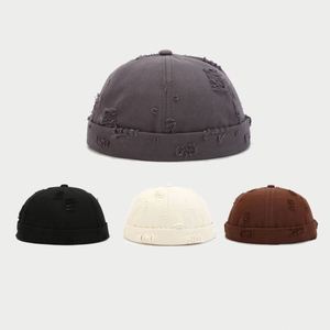 2024 Autumn Fall New Arrival Trendy Worn Out <b>Brimless</b> Dad Hat Baseball <b>Cap</b> Distressed Docker Hat - Product Image 2