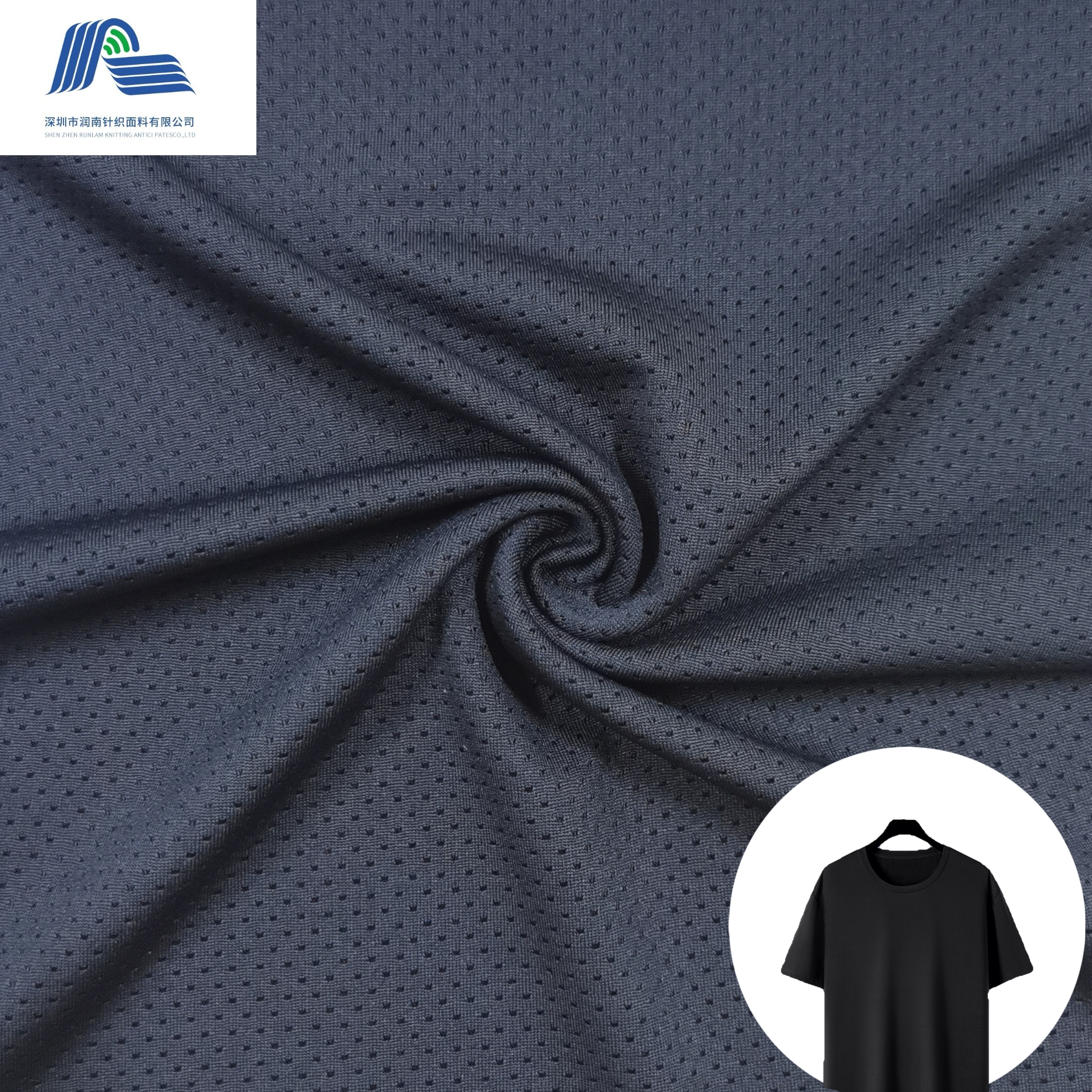 China wholesale knitted mesh polyester jacquard stretch fabric for sportswear