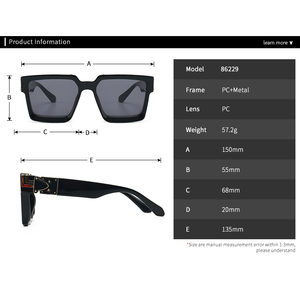 Instagram millionnaire style <span class=keywords><strong>lunettes</strong></span> de soleil hommes, carré à la mode marque designer <span class=keywords><strong>lunettes</strong></span> de soleil <span class=keywords><strong>2022</strong></span>, nuances hommes <span class=keywords><strong>lunettes</strong></span> de soleil hommes <span class=keywords><strong>2022</strong></span> - Product Image 2