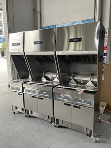 Freidora Eléctrica Comercial de 2 Tanques para Patatas Fritas, con 4 Cestas de Elevación Automática, Sistema de Extracción de Humos <span class=keywords><strong>y</strong></span> Sistema de Filtrado de Aceite - Product Image 4