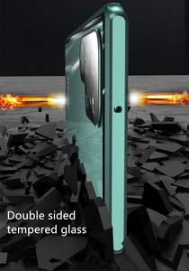 Cubierta completa de 360 grados Anti Peep Electroplate Metal vidrio templado magnético a prueba de golpes <span class=keywords><strong>funda</strong></span> de teléfono para S25 S24 S23 S22 - Product Image 5