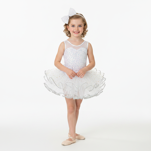 Disfraz de Danza Jazz Rojo para Niñas, Vestido Tutú con Lentejuelas en Forma de Corazón, Falda de Tul con Capas Brillantes para Navidad y Actuaciones Escénicas - Product Image 4