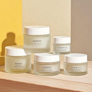 Customizable 200g Clear <b>Glass</b> Cosmetic Face Cream Jar with Black Lids Eco-Friendly Empty <b>Glass</b> Bottles <b>Containers</b> - Product Image 6