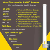 Antenne 5G Omni 4x4 MIMO pour T-Mobile, Antenne 4G LTE Extérieure N71 pour Routeur Hotspot Cellulaire 600-6000MHz avec Câble de 10 mètres S-MA – Nouveauté !