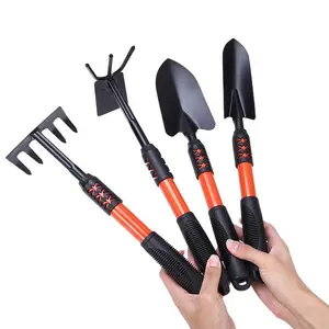 GT29 Portátil Trowel Mão Ancinho Transplante Trowel Liga Mini Jardim Ferramentas com PVC Lidar Com Cabeça De Metal