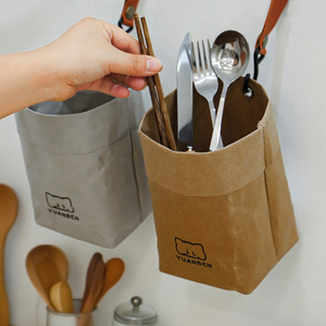 Bolsa de Basura para Auto Yuanben de Papel Kraft, Contenedor Rectangular Colgante de 1-3L para Uso Interior en Vehículos - Product Image 4