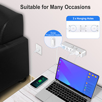 ABD Fişli Priz Çoklayıcı Elektrik Soketi 9 AC Çıkışlı USB Girişli 3.9FT Uzatma Kablolu Çoklu Priz Ağ Filtresi Hızlı Şarj