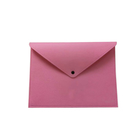 Carpeta de archivos de fieltro A4 de alta calidad, bolsa de documentos, portátil ecológica con solapa de botón, bolsa suave para promoción con logotipo personalizado