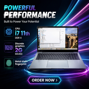 Portátil para Juegos y Negocios de 15.6 Pulgadas, Intel I7-<span class=keywords><strong>1165G7</strong></span> de Cuatro Núcleos, MX450 2GB, 16GB de RAM, 1TB SSD, Windows 11, Desbloqueo por Huella Dactilar, RGB - Product Image 1