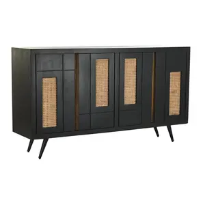 Buffet en rotin mangue 160x40x90 noir - Product Image 2