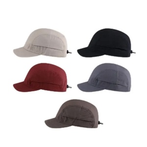 Customized Summer 100% Cotton Canvas Duckbill Hat Quick Drying Common Retro Sporty Large Head Circumference Soft <b>Top</b> Sun Visor - Product Image 6
