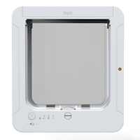 Porte pour animaux de compagnie intelligente à induction RFID avec télécommande, verrouillage 4 directions, accès exclusif pour chats et petits chiens avec étiquettes d'identification