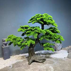 Fábrica personalizar 1,5 M de altura verde ciprés Artificial bonsái interior exterior gran árbol de pino falso <span class=keywords><strong>para</strong></span> decoración de paisajismo de Hotel - Product Image 6