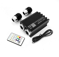 Juego de máquina de fibra óptica de techo de cielo estrellado centelleante, techo Interior de coche, atmósfera estrellada, luz de fibra óptica RGB de meteorito modificado