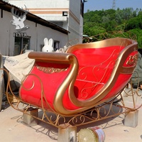 Statue de Noël en résine de traîneau de Santa de haute qualité personnalisée en gros à vendre