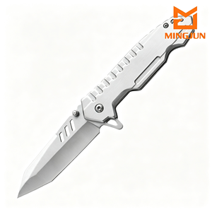 Coltello Pieghevole in Acciaio Inossidabile Nuovo di Fabbrica, per Campeggio e Autodifesa, Lama Tattica 3Cr13 Interamente in Acciaio - Product Image 5
