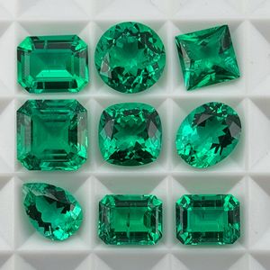 אבני חן HQ 0.3-<span class=keywords><strong>10</strong></span> קראט עם תעודה, אבן אזמרגד סינתטית, אבן אזמרגד קולומביאנית שנוצרה במעבדה בשיטת הידרותרמית, מחיר לקרט - Product Image 5
