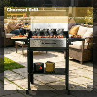 Machine à brochettes électrique pour kebab et satay, usage commercial extérieur pour barbecue