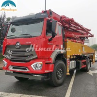 Mini-grue à béton portative avec pompe diesel, télécommandée, 38 m, pour camion, petite taille